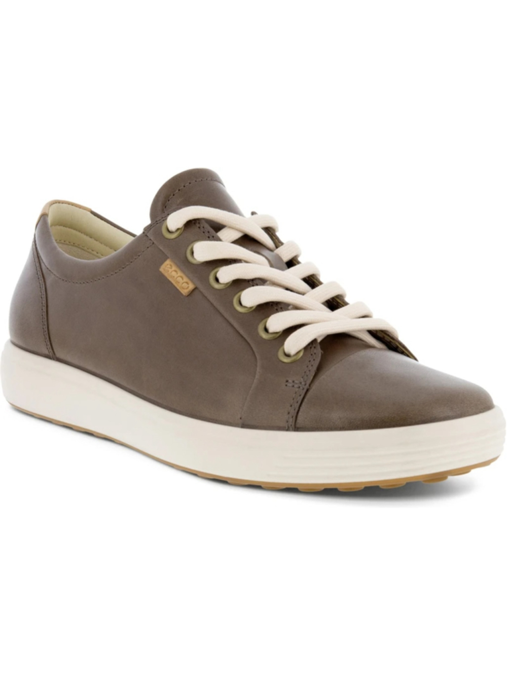 ECCO Women’s Soft 7 Leather Sneakers in Taupe Size 10